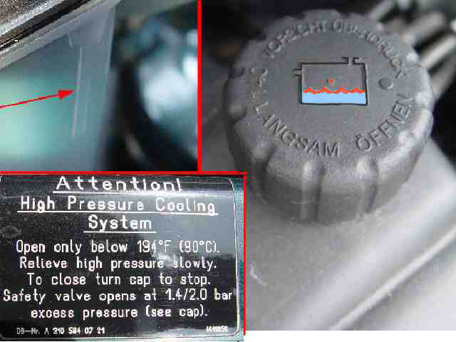 Bert Rowe'sMercedesBenz 'A'class information. Coolant